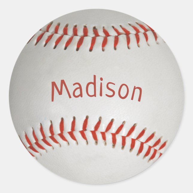 Autocollants de baseball de nom personnalisé (Devant)