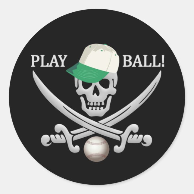 Autocollants de baseball Pirate (Devant)