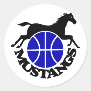 Autocollants de basket-ball de mustangs