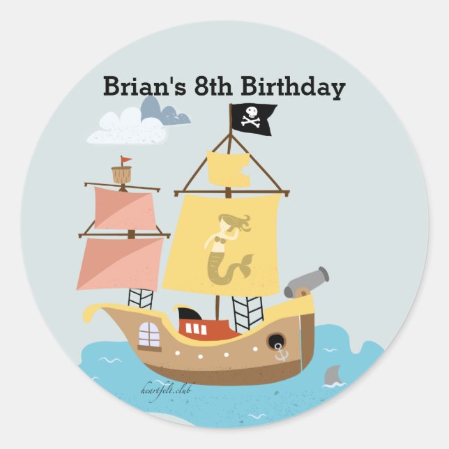 Autocollants de bateau pirate (Devant)