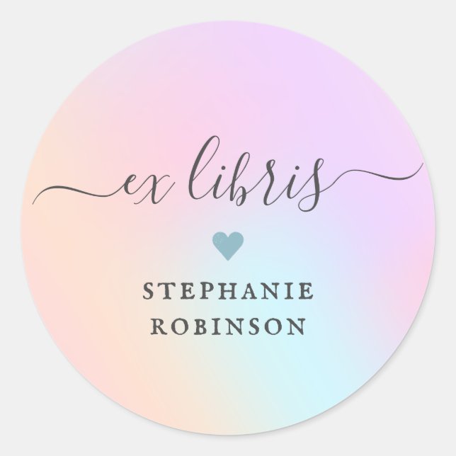 Autocollants de bibliothèque Girly ex libris livre (Devant)