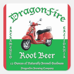 Autocollants de bière de racine de DragonFire