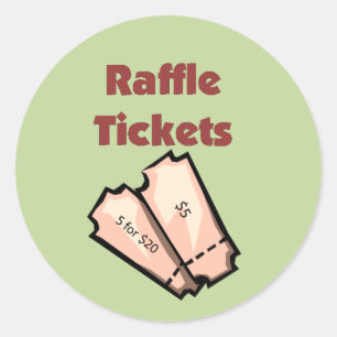 Autocollants de billet de tombola