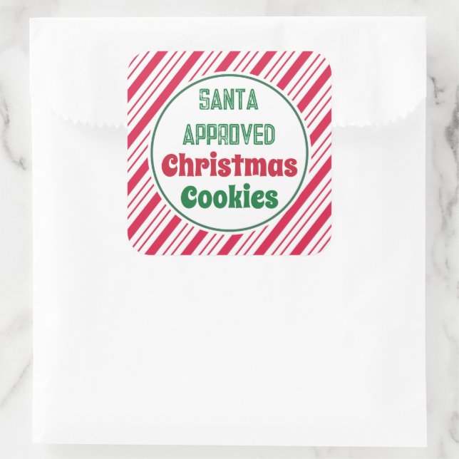 Autocollants de biscuits de Noël approuvés par le  (Sac)
