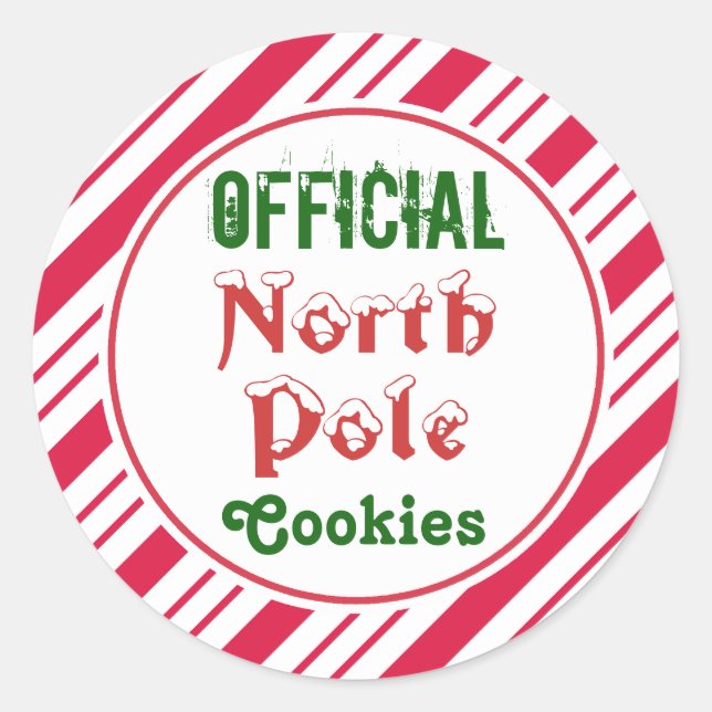 Autocollants de biscuits officiels du Pôle Nord (Devant)