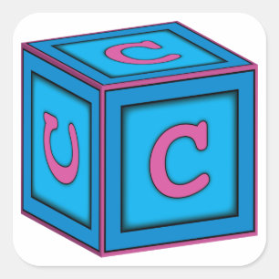 Autocollants de bloc de bébé - lettre "C "