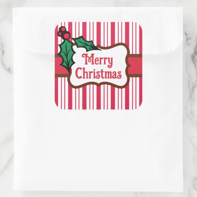 Autocollants de bonbon mentholé de Noël Classique  (Sac)