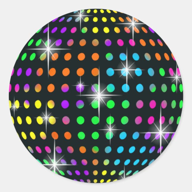 Autocollants de boule à facettes disco (Devant)