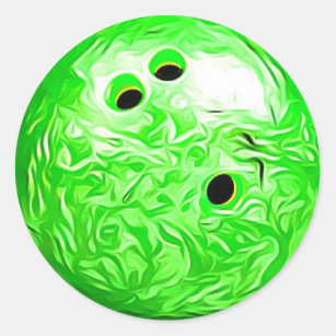 Autocollants de boule de bowling de vert de chaux