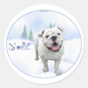 Autocollants de bouledogue de Noel
