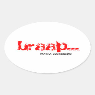 Autocollants de braap de MX'n - rouge