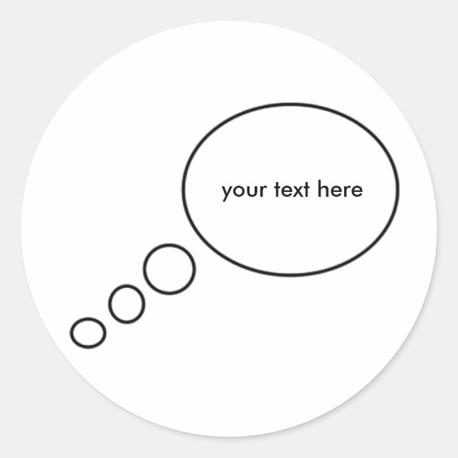 autocollants de bulle de pensée (Devant)