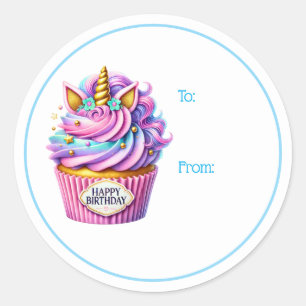 Autocollants de cadeau de gâteau d'anniversaire