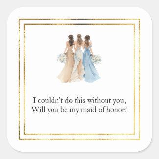 Autocollants de cadeau de témoin de mariage