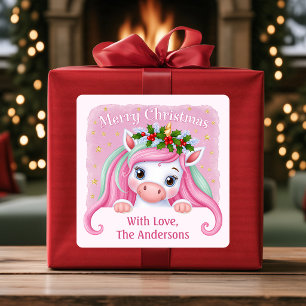Autocollants de cadeau personnalisés Joyeux Noël L