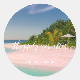 Autocollants de cadeaux de mariage de plage pour u