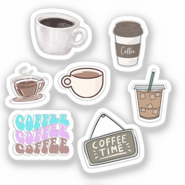 Autocollants de café (Recto)
