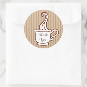Autocollants de café Merci