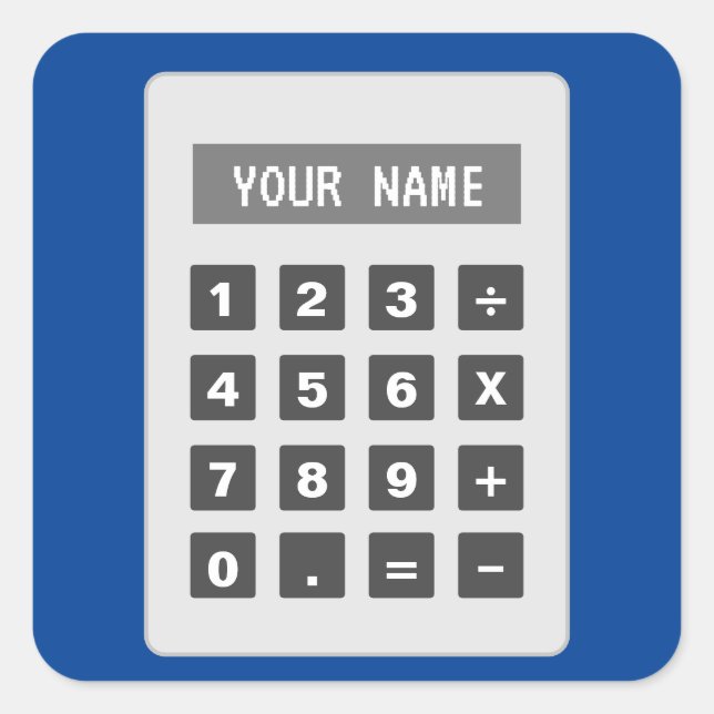 Autocollants de calculateur avec texte personnalis (Devant)