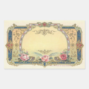 Autocollants de campagne français élégants vintage