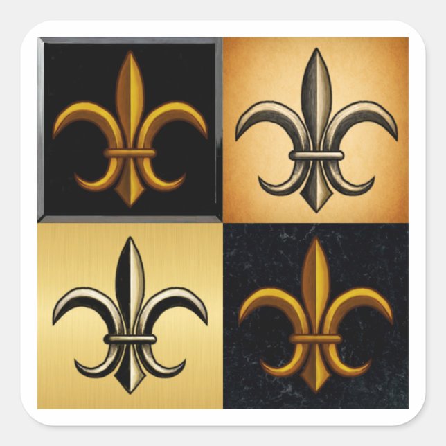 Autocollants de carreaux en forme de Fleur de Lis (Devant)