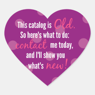 autocollants de catalogue de coeur pointillés par