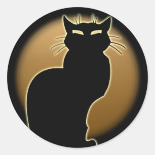 Autocollants de chat amusants pour Halloween Amour