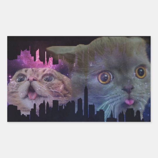 Autocollants De Chat De Galaxie Zazzle Fr