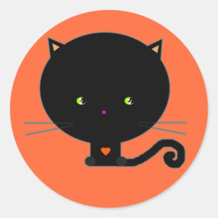 Autocollants de chat noir Halloween