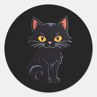 Autocollants de chat noir Halloween dessin animé