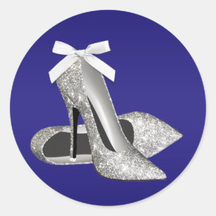 Autocollants de chaussures à talons hauts bleu roy
