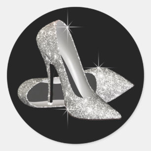 Autocollants de chaussures à talons hauts noir et