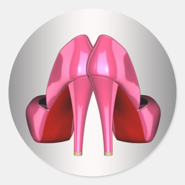Autocollants de chaussures à talons hauts rose jol (Devant)