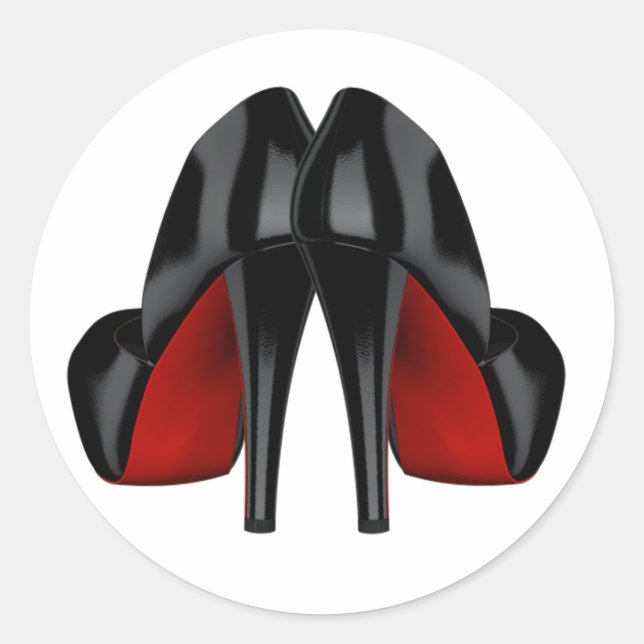 Autocollants de chaussures à talons hauts rouges (Devant)