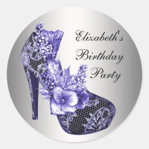 Autocollants de chaussures à talons hauts violets
