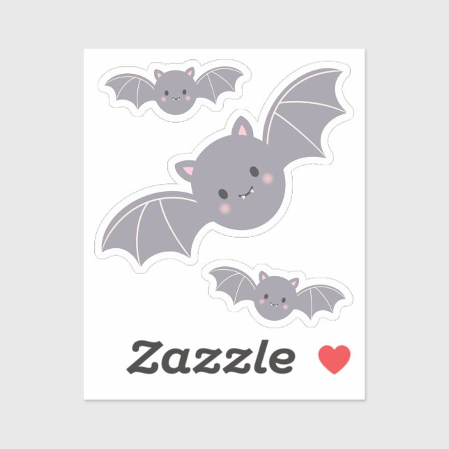 Autocollants de chauve-souris mignons d'Halloween (Feuille)