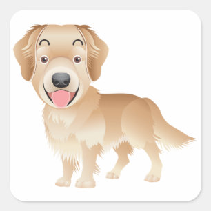 Autocollants de chien chiot Retriever doré
