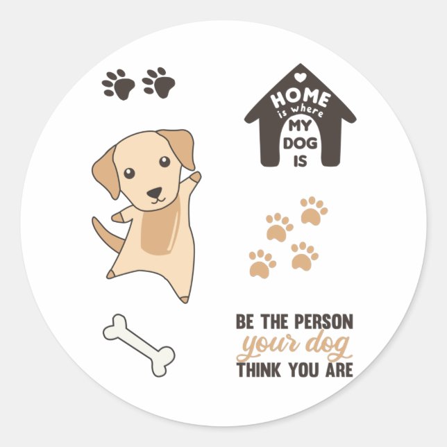 Autocollants de chien Cute Labrador Retriever (Devant)