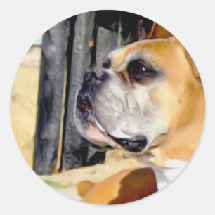 Autocollants de chien de boxe