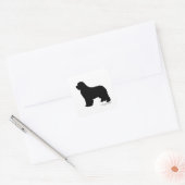 Autocollants de chien de Terre-Neuve, silhouette (Enveloppe)