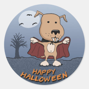 Autocollants de chien Vampire Halloween : Count Ba