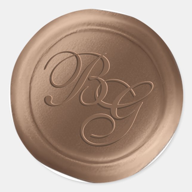 Autocollants de cire à cacheter de monogramme de c (Devant)
