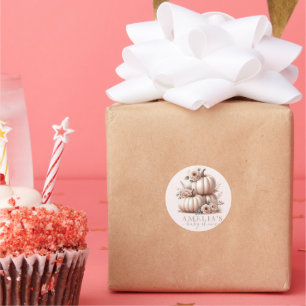 Autocollants de Citrouille d'automne de vache rose