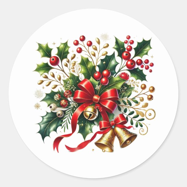 Autocollants de cloches de Noël  (Devant)