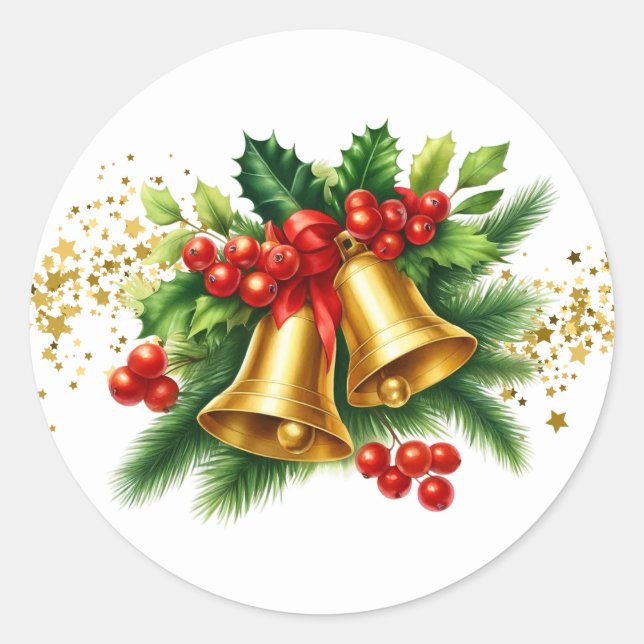 Autocollants de cloches de Noël  (Devant)