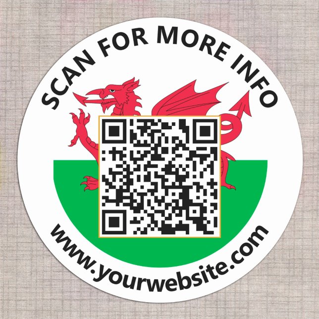 Autocollants de code QR du pays de Galles moderne, (Créateur téléchargé)