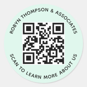 Autocollants de code QR personnalisés nom d'entrep