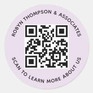 Autocollants de code QR personnalisés Ronds 7,62 c