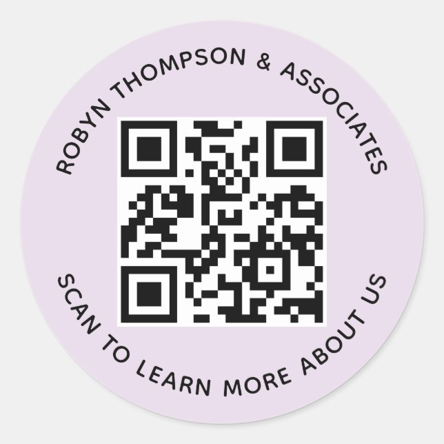 Autocollants de code QR personnalisés Ronds 7,62 c (Devant)