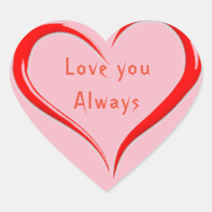 Autocollants de coeur, brillants